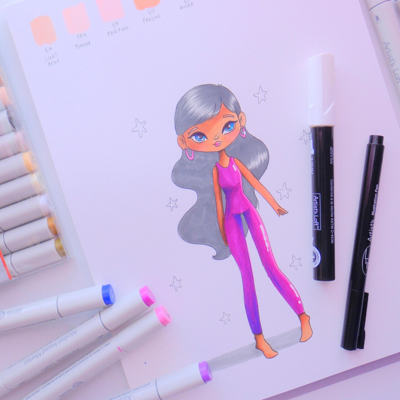 Art in August | Illustrating Figures with Marker